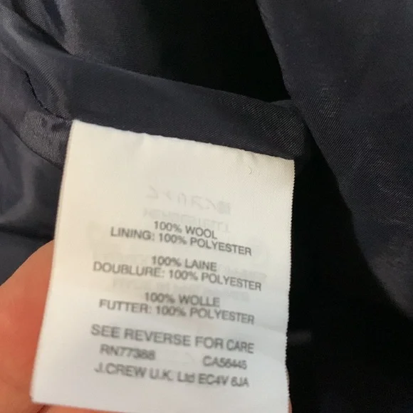 J. Crew Wool Pencil Skirt | Navy Blue Wool Skirt Size 8 - Picture 4 of 11